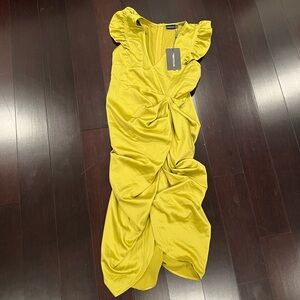 Brand new -  yellow/green satin dress
